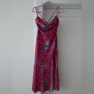 Wedding guest dress, shift dress, satin